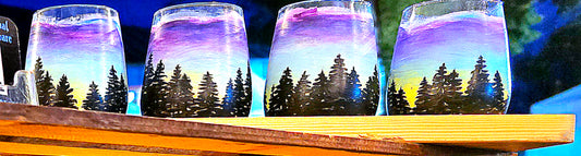 Taster Glasses and Sets- Skyline Sunset Art