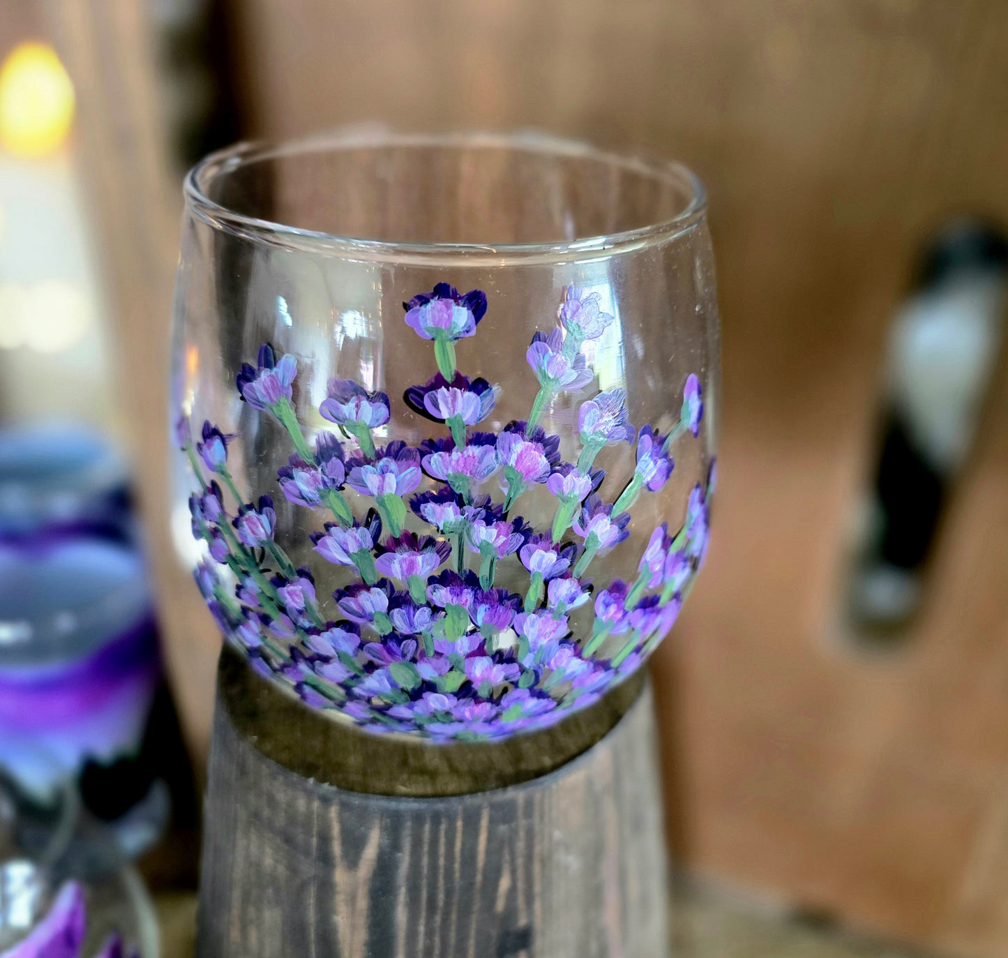 Wine Glass- Lavender Art
