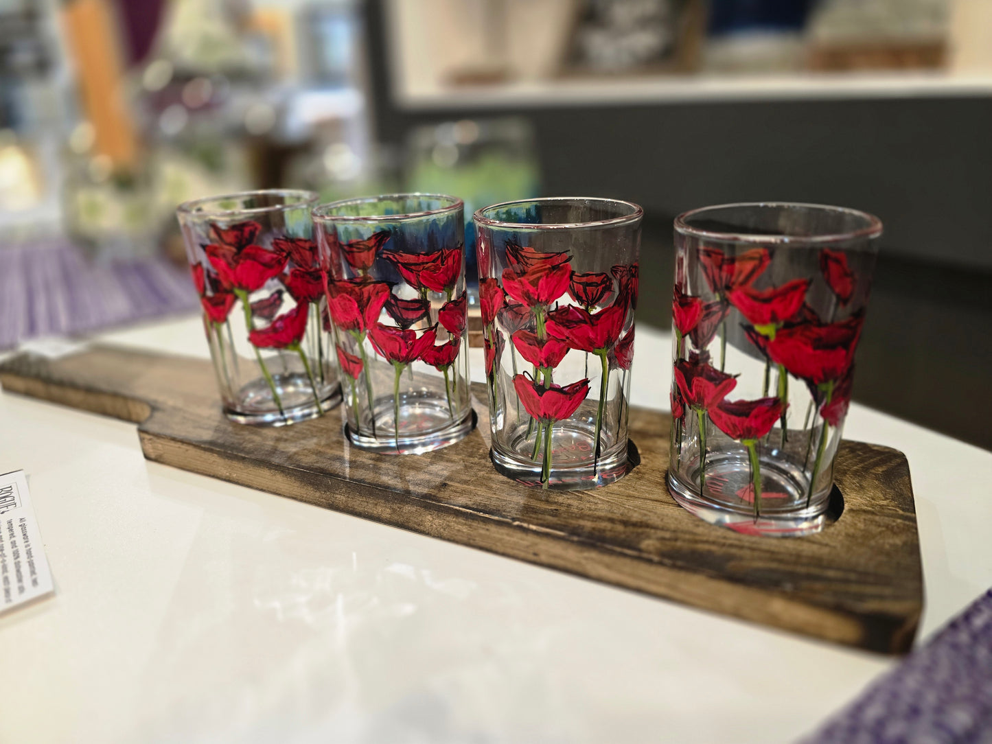 Taster Glasses and Sets- Poppy Art