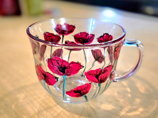 Tea Mug- Poppy Art