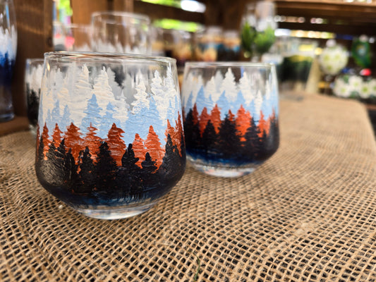 Brandywine Glass- Forest Trees Art