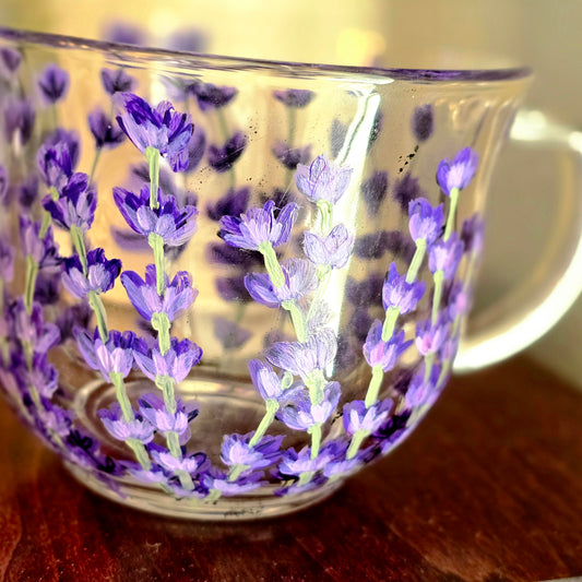 Tea Mug-Lavender Art