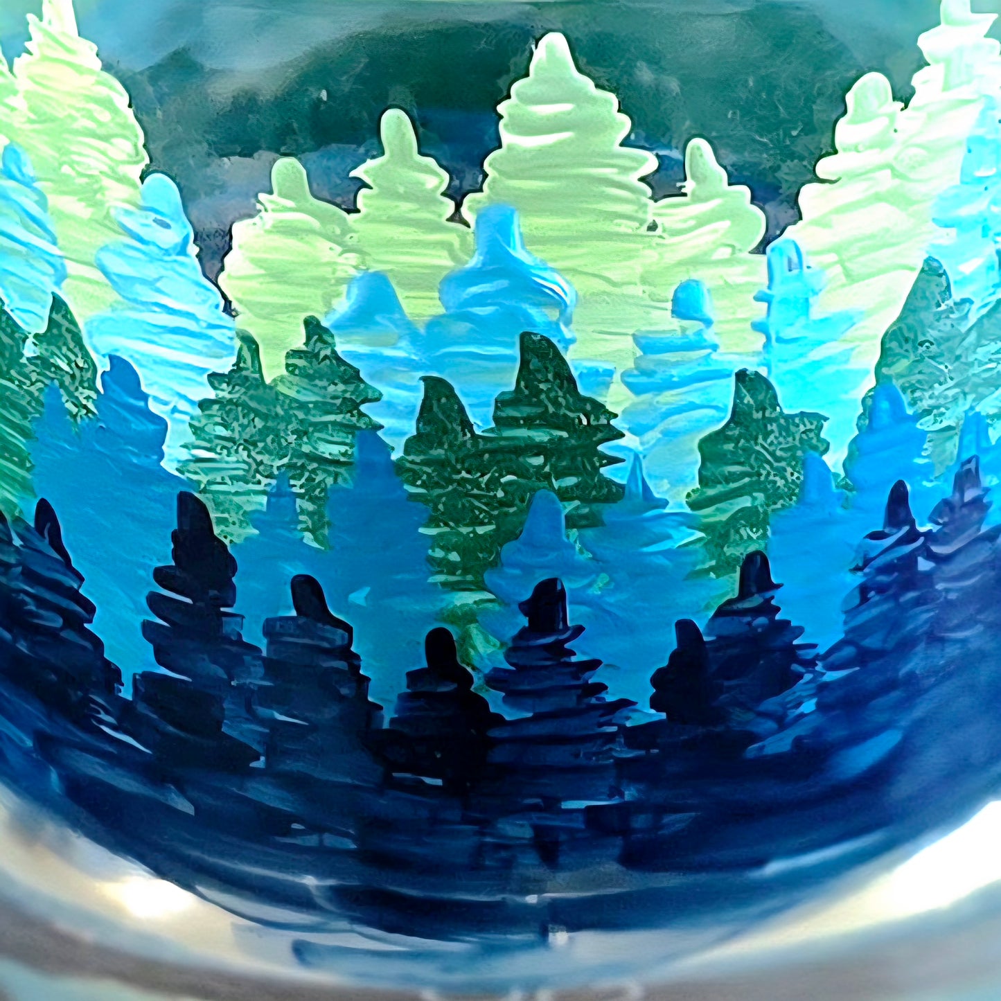 Brandywine Glass- Forest Trees Art