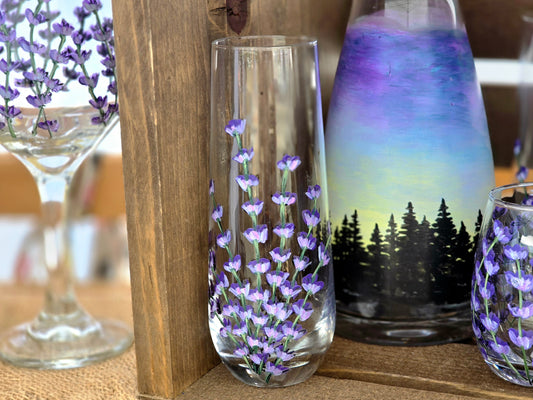 Stemless Flutes- Lavender Art