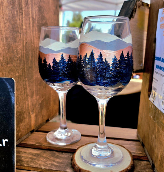 White Wine Glass- Mountain Collection