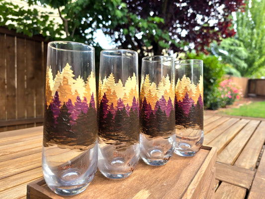 Champagne Flutes- Forest Collection