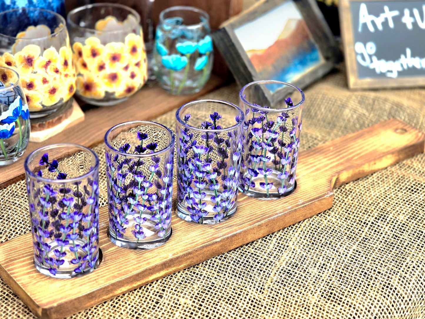 Taster Glasses and Sets- Lavender Art