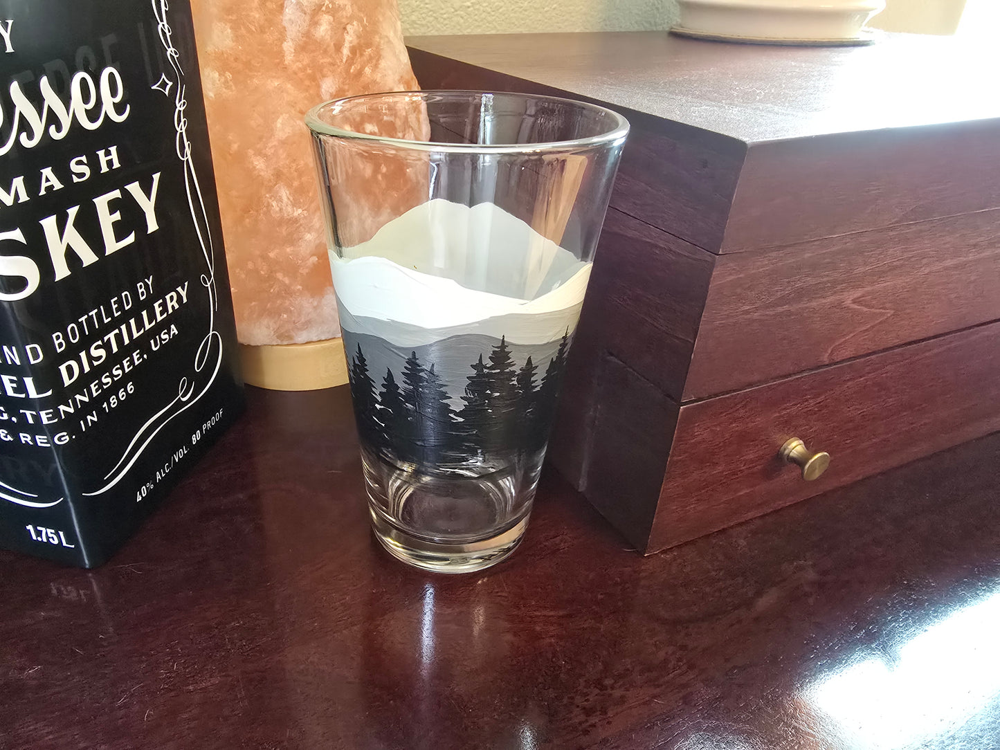 Pint Glass- Mountain Art